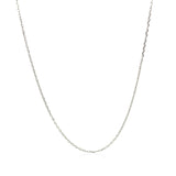 Sterling Silver Rhodium Plated Cable Chain 0.8mm