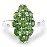 1.28 Carat Genuine Chrome Diopside .925 Sterling Silver Ring