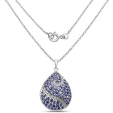 4.72 Carat Genuine Tanzanite .925 Sterling Silver Pendant