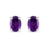 1.60 Carat Genuine Amethyst .925 Sterling Silver Earrings