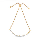 14K Gold Plated Sterling Silver 1/3 Cttw Diamond Slider Link Bolo Bracelet