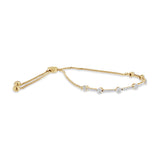14K Gold Plated Sterling Silver 1/3 Cttw Diamond Slider Link Bolo Bracelet