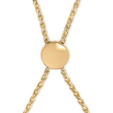 14K Yellow Gold Plated .925 Sterling Silver 1/10 Cttw Diamond Infinity Loop Adjustable Bolo Tennis Bracelet
