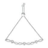 .925 Sterling Silver Diamond Accent Heart and Infinity 4â€-10â€ Adjustable Bolo Bracelet (I-J Color, I3 Clarity)