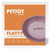 M-Pets Petjoy Flatty Ceramic Pet Food and Water Bowl Purple 500ml