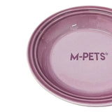 M-Pets Petjoy Flatty Ceramic Pet Food and Water Bowl Purple 500ml