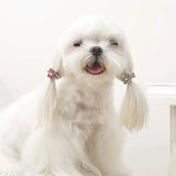 M-Pets Glam Dog Hair Clip Pink & White Accessory