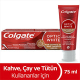 Colgate Optic White Whitening Toothpaste for Coffee & Tea Drinkers, Smokers - Gentle on Enamel, 2.54 fl oz