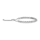 14K White Gold 6.00 Cttw Diamond 4â€-10â€ Adjustable Bolo Tennis Bracelet (I-J Color, I1-I2 Clarity)