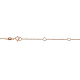 10K Rose Gold 1/3 Carat Round Brilliant-Cut Diamond Modern Bezel-Set Solitaire 16"-18" Pendant Necklace (H-I Color, SI2-I1 Clarity)