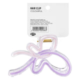 Eklips Purple Ribbon Claw Clip for Elegant Hair Styling