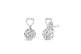 14K White Gold 1 1/4 cttw Round Cut Diamond Earrings (H-I, I1-I2)