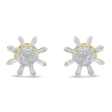 10k Yellow Gold Round and Baguette Diamond Stud Earring (0.50 cttw, H-I Color, I2-I3 Clarity)
