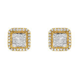 10KT Yellow Gold Diamond Stud Earrings (1/2 cttw, H-I Color, SI2-I1 Clarity)