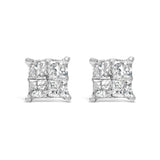 10K White Gold Diamond Stud Earrings (3/4 cttw, H-I Color, SI2-I1 Clarity)