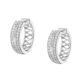 10K White Gold Diamond Hoop Earring (1/2 cttw, I-J Color, I2-I3 Clarity)