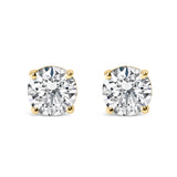 14K White Gold 3.0 Cttw Lab Grown Diamond Solitaire Stud Earrings