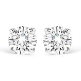 14K Yellow Gold 1.0 Cttw Lab Grown Diamond Solitaire Stud Earrings