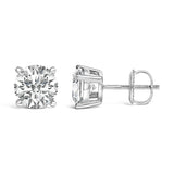 14K White Gold 2 1/2 Cttw Lab Grown Diamond Solitaire Stud Earrings