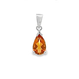 Genuine .70ct Citrine Fashion Pendants 10KT White Gold