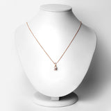 18K Rose Gold Plated 0.70 Carat Genuine Morganite .925 Sterling Silver Pendant