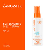 Lancaster Sun Sensitive Milky Spray For Kids SPF50 - Water-Resistant, Fragrance-Free Sunscreen Spray for Children
