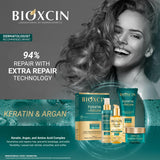 Bioxcin Keratin & Argan Repair Shampoo - Nourishes & Repairs Damaged Hair, 300ml