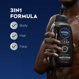 NIVEA Men Deep Dimension Shaving Gel 200ml - With Active Charcoal