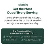 Ocean Black Seed Oil Supplement - 1000mg Çörek Otu Yağı Capsules, 60 Count (1+1 Free) - Natural Health Support