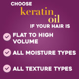 OGX Keratin Oil Shampoo, 13.01 fl oz - Anti-Breakage Hair Strengthening Formula
