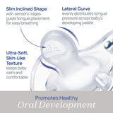 Chicco Orthodontic Pacifier - Physio Comfort Silicone Pacifier for Infants 0-6 Months, 2-Pack