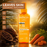 Bioxcin Suncare Tanning Sun Oil SPF15 - Natural Tanning Oil for All Skin Types