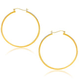 10k Yellow Gold Polished Hoop Earrings (40mm)