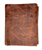 Terracotta Waxy Pull Up Cowhide – Semi Veg-Tanned, Top Grain, Wax/Oil Finish, 1.1–1.3 mm (3 oz), Pre-Cut Leather Sheets (8.5" × 11")