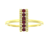 Natural .30ct Ruby Diamond Ring 14KT Yellow Gold