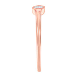 14K Rose Gold Plated .925 Sterling Silver Miracle Set Diamond Ring (1/20 Cttw, J-K Color, I1-I2 Clarity) - Size 6