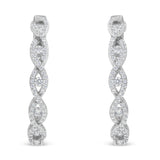 10K White Gold Diamond Hoop Earrings (1 1/2 cttw, H-I Color, I1-I2 Clarity)