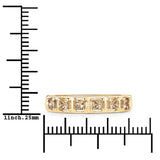0.49 Carat Genuine Champagne Diamond 14K Yellow Gold Ring (I1-I2)