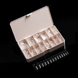 PRO-X Soft Gel Nail Tips 15 - Natural Coffin Long - 14 Sizes | 600pc
