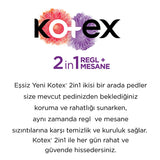 Kotex 2in1 Sanitary Pads - 22 Count - Protection for Menstruation & Bladder Leakage
