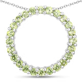 0.84 Carat Genuine Peridot .925 Sterling Silver Pendant