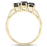 0.99 Carat Genuine Black Diamond .925 Sterling Silver Ring