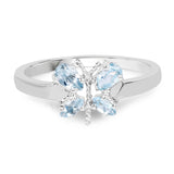 0.68 Carat Genuine Blue Topaz .925 Sterling Silver Ring