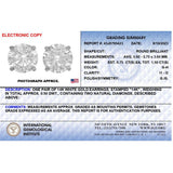 IGI Certified 14K White Gold 1 1/2 Cttw Round Diamond Solitaire Stud Earrings with Screwbacks (G-H Color, I1-I2 Clarity)