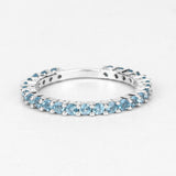 0.94 Carat Genuine Swiss Blue Topaz .925 Sterling Silver Ring