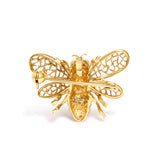 14K Yellow Gold Diamond Accent Bumble Bee Brooch Convertible Pendant
