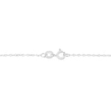 14K White Gold 1/4 Cttw Round-Cut Graduating Diamond Open Circle Hoop 18" Pendant Necklace (J-K Color, I1-I2 Clarity)