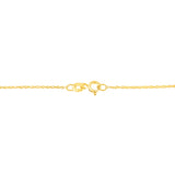 14K Yellow Gold Plated .925 Sterling Silver 1.00 Cttw Baguette Diamond Composite Open Heart 18" Inch Pendant Necklace (I-J Color, I1-I2 Clarity)
