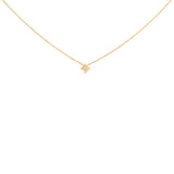 10K White Gold 1/10 Cttw Bezel Set Solitaire Princess Cut Diamond Kite Shaped Pendent Necklace - 18" Inches