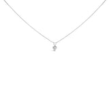 14K White Gold 3/8 Cttw Heart-Shaped Diamond Classic Solitaire 18" Pendant Necklace (H-I Color, VS2-SI1 Clarity)